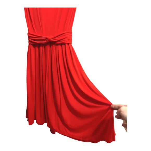 Forever 21 Red Scoop Sleeveless Pleated Dress Size S - Picture 6 of 12